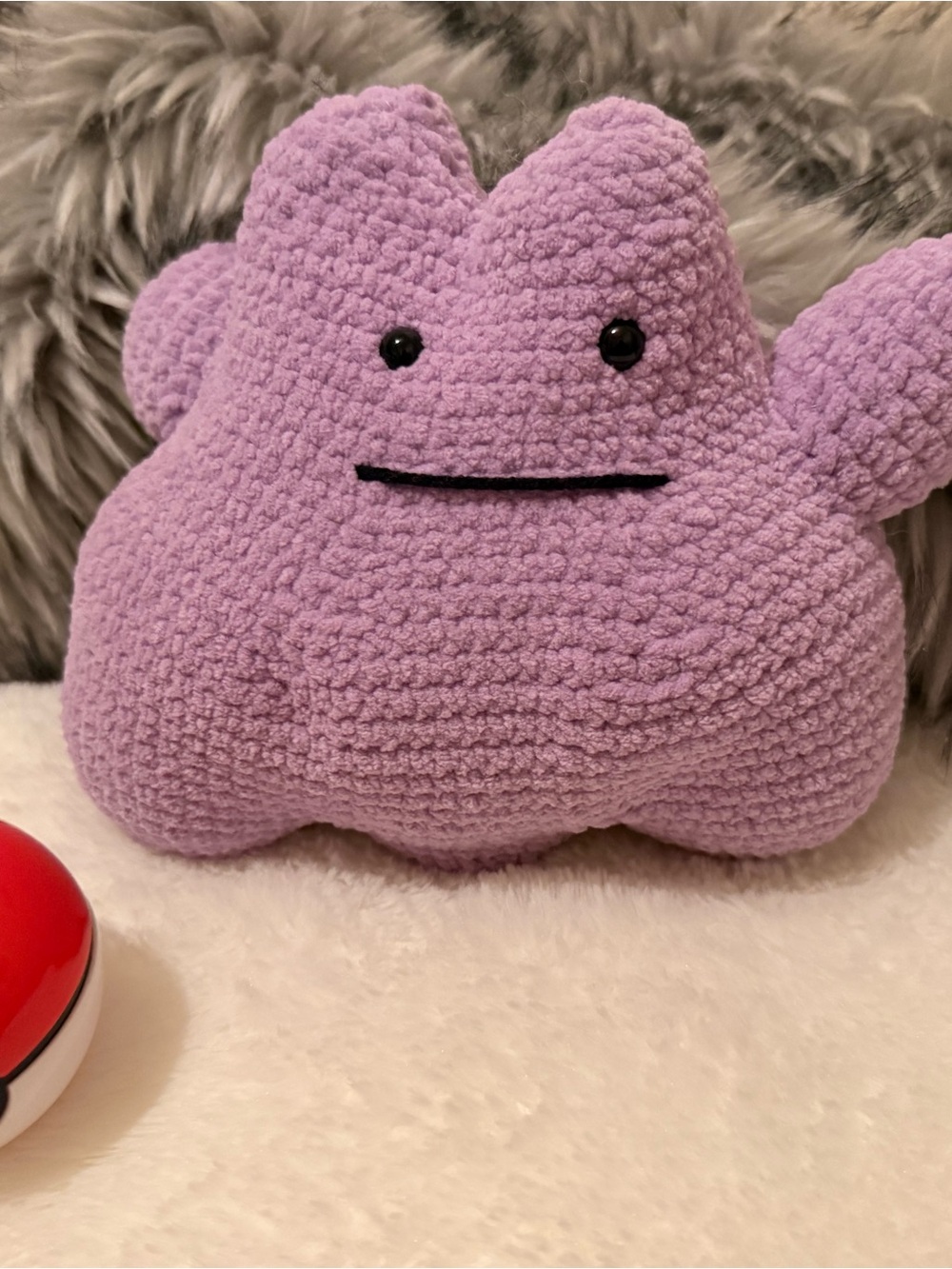 Handmade Plush Purple Ditto-Inspired Plushie
